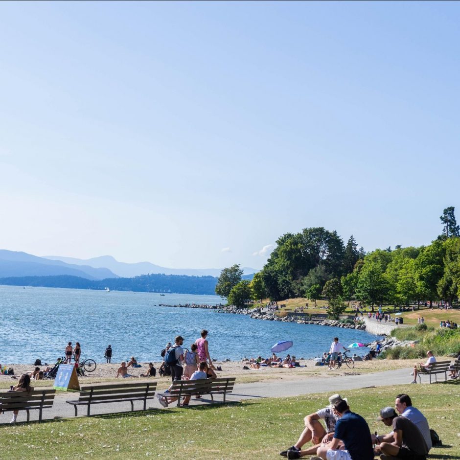 View from English Bay on a sunny day
