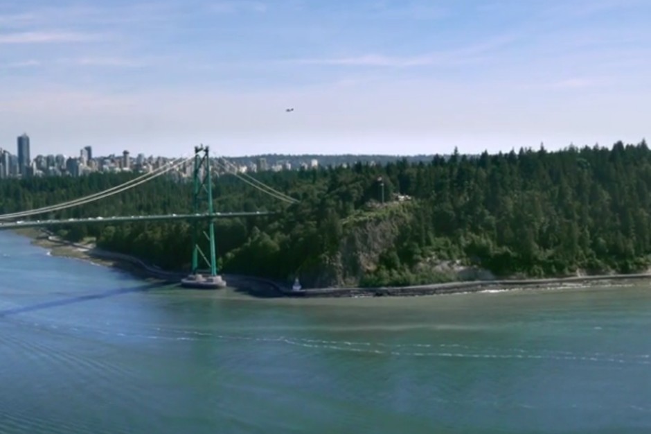 Image of Stanley Park and the Lion's Gate Bridge in Vancouver, Canada.